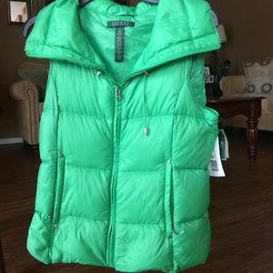 NWT (XS) Ralph Lauren Cayman Green Puffer Vest